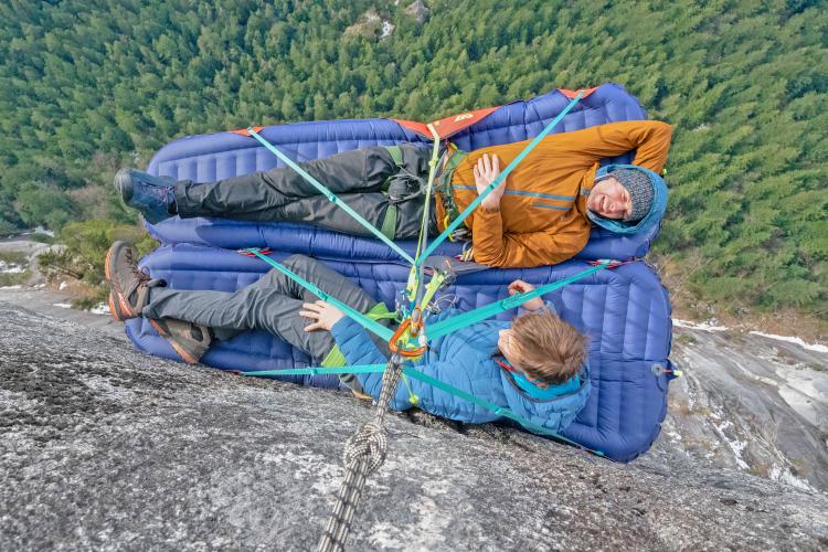 Inflatable Climbing Ledge Pod and tent Lets You Sleep On Side Of Cliff