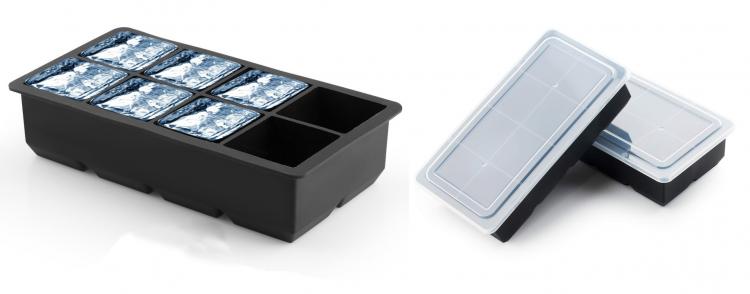 Giant Cubed shape Ice cube tray with lid - covered ice maker tray to prevent spilling water