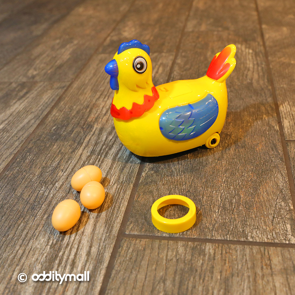 Dancing Chicken Egg Toy - Light-up Robotic chicken egg laying kids toy