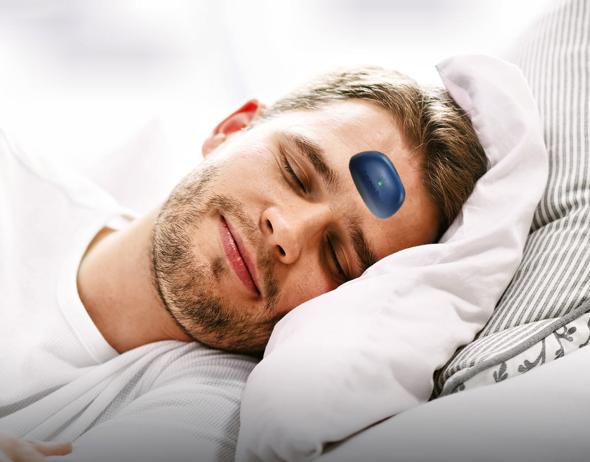 Somnibel Snoring Stopper - Forehead sticking zapping machine stops snoring and sleep apnea