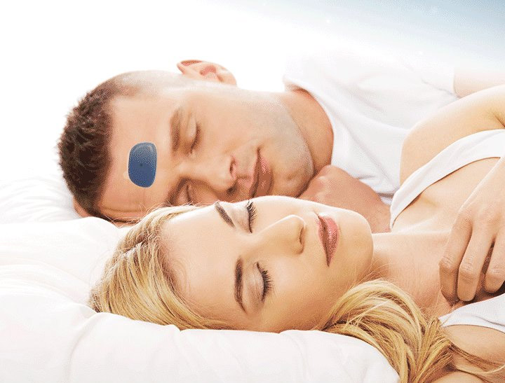 Somnibel Snoring Stopper - Forehead sticking zapping machine stops snoring and sleep apnea