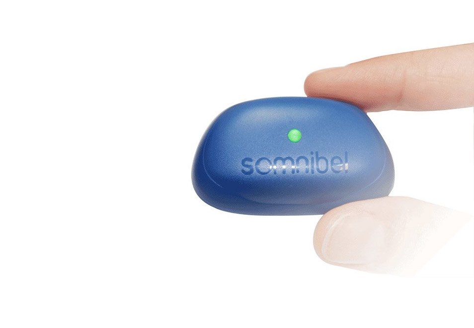 Somnibel Snoring Stopper - Forehead sticking zapping machine stops snoring and sleep apnea