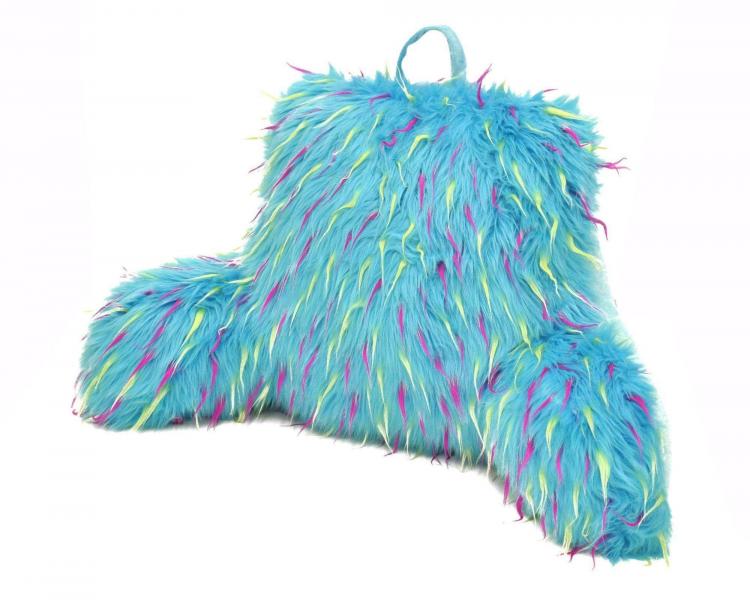 Blue Furry Bedrest Lounge Pillow That Looks Like Sully From Monsters Inc - Sully Blue Furry Pillow - RIP Sulley