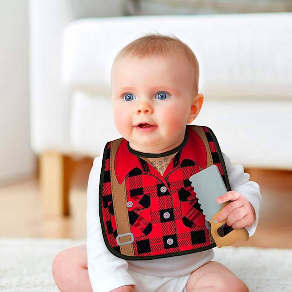Lumberjack Bib and Teether
