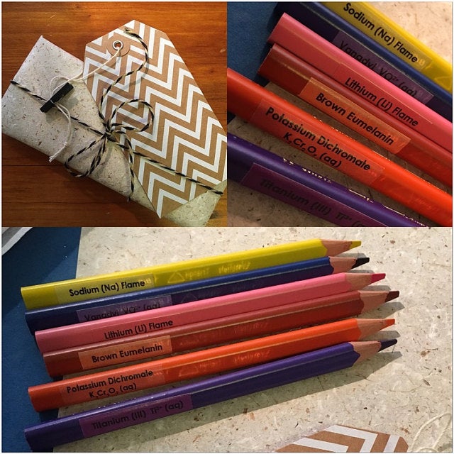 Chemistry Crayon Labels Help Kids Learn Periodic Table of Elements While Drawing - science crayons