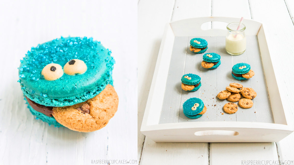 Cookie Monster Macarons - Cookie Monster Macarons Recipe