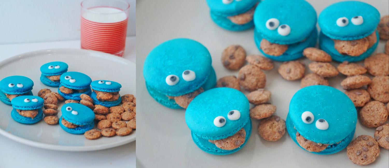 Cookie Monster Macarons - Cookie Monster Macarons Recipe