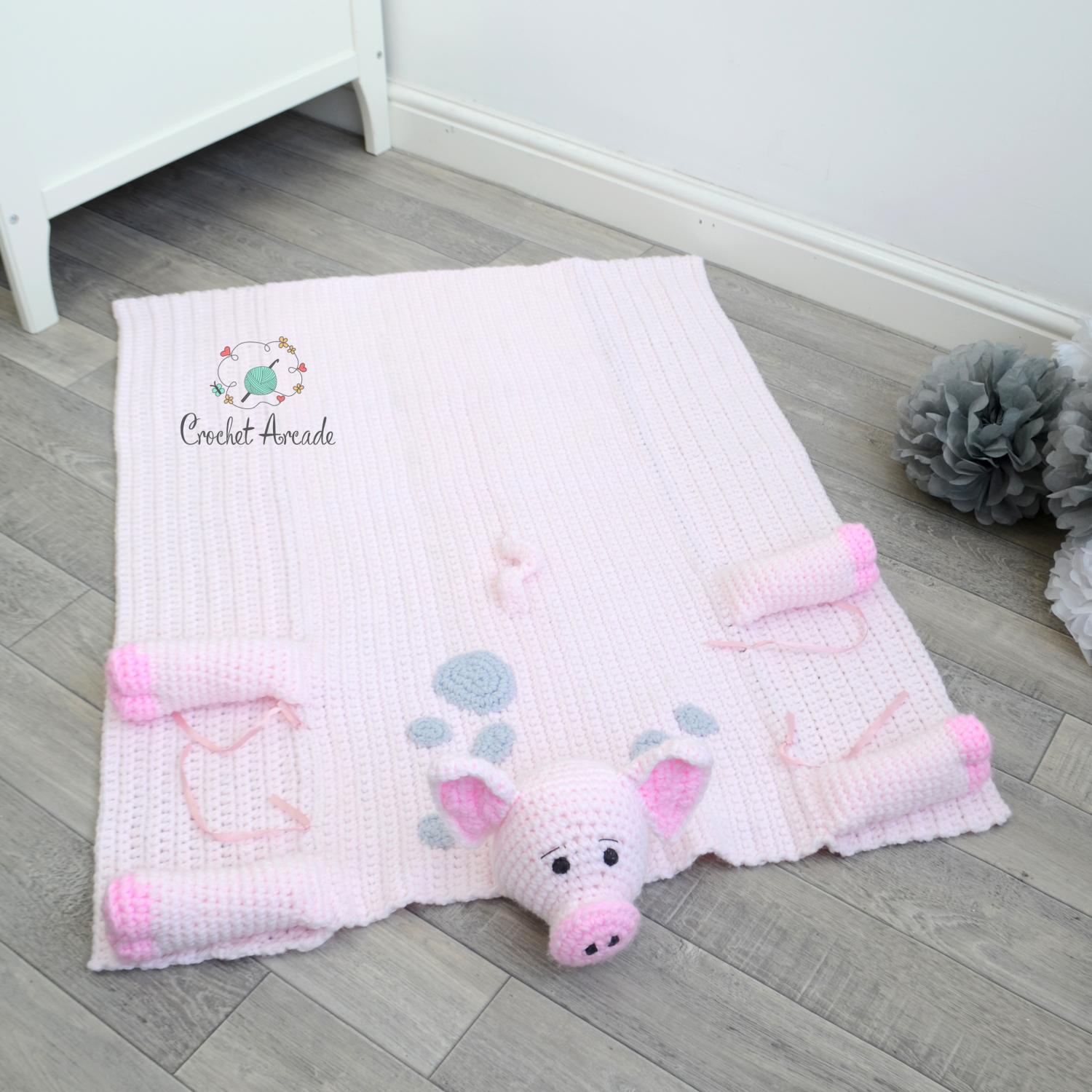 Crochet Animal Head Blankets - Cute Animal Baby Blankets