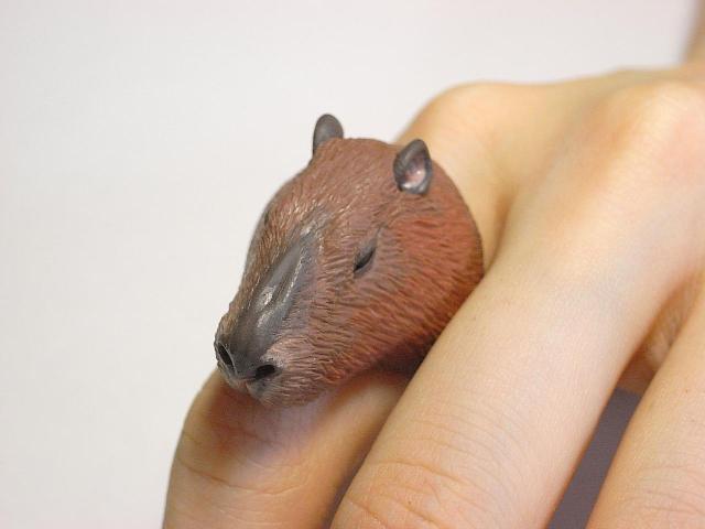 Cute Animal Rings Hug Your Fingers - Guinea Pig