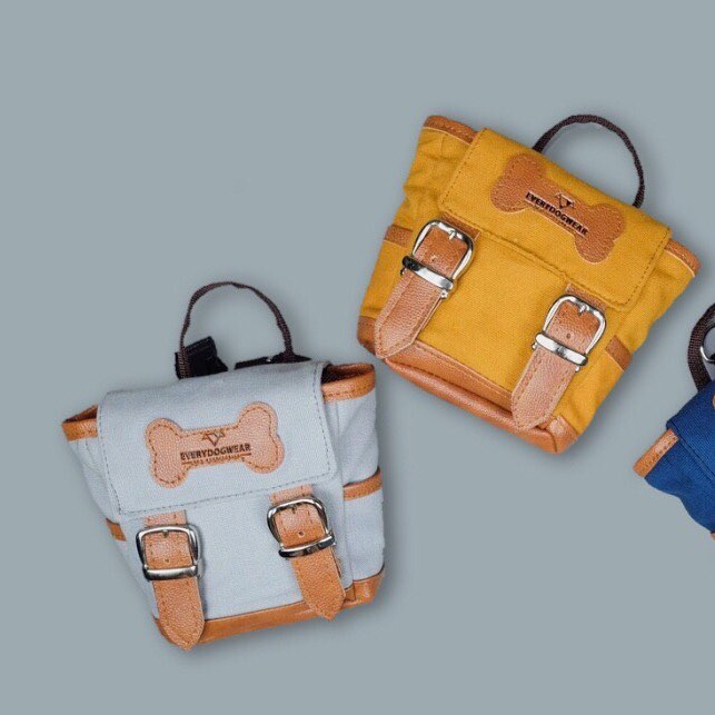 Cute Little Doggie Backpack - Mini canvas dog backpack lets them hold their puppies on their back