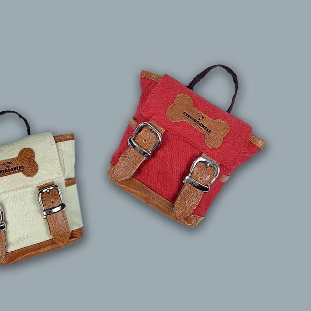 Cute Little Doggie Backpack - Mini canvas dog backpack lets them hold their puppies on their back