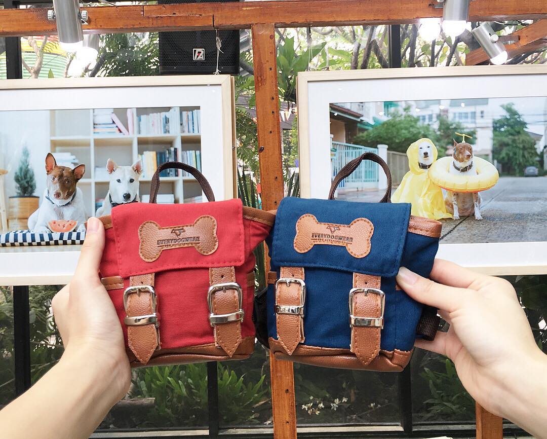 Cute Little Doggie Backpack - Mini canvas dog backpack lets them hold their puppies on their back