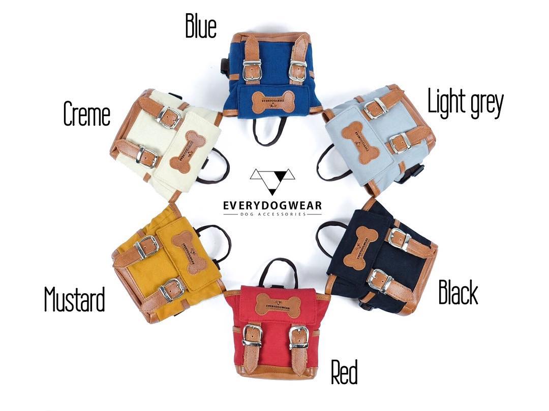 Cute Little Doggie Backpack - Mini canvas dog backpack lets them hold their puppies on their back