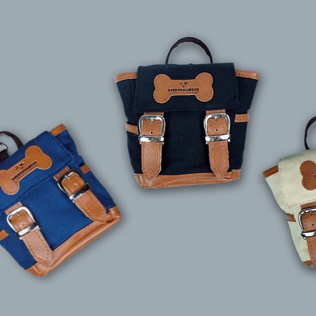 Cute Little Doggie Backpack - Mini canvas dog backpack lets them hold their puppies on their back