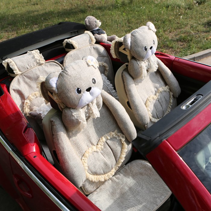 Funny prank decorative lace and girly car seat covers