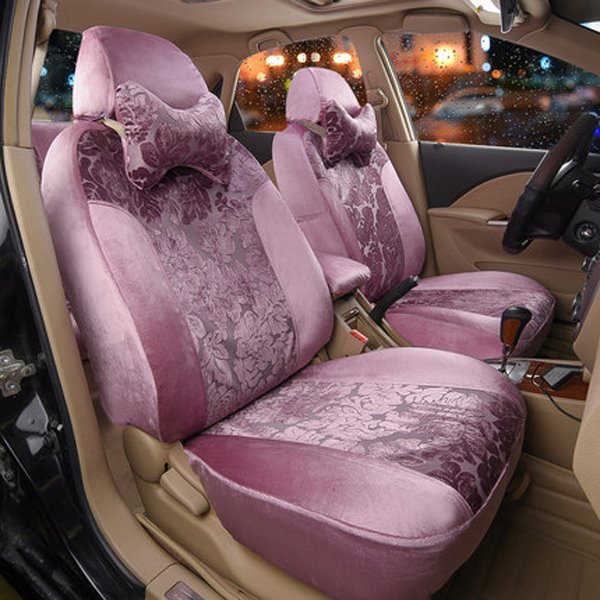 Funny prank decorative lace and girly car seat covers