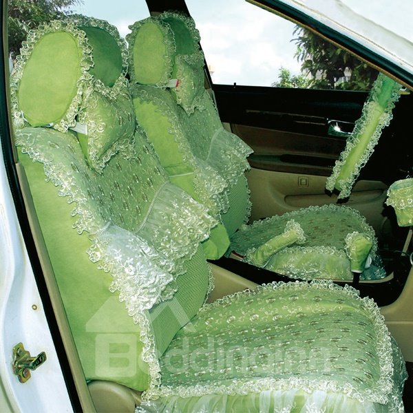 Funny prank decorative lace and girly car seat covers
