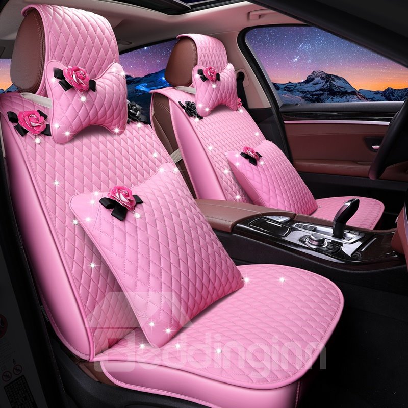 Funny prank decorative lace and girly car seat covers