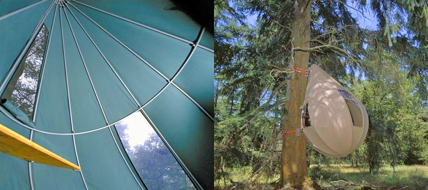 Raindrop Shaped Tree Tents Let You Sleep In The Trees - Dew Drop TreeTents by DrÃ© Wapenaar