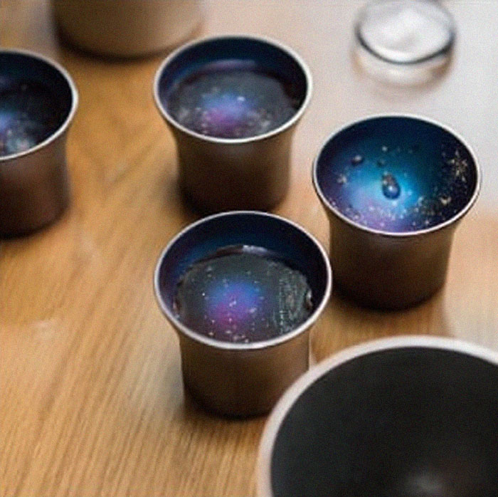 Japanese Cups Turns Into Galaxies When Clear Liquid Is Added - Space Galaxy Shot Glasses