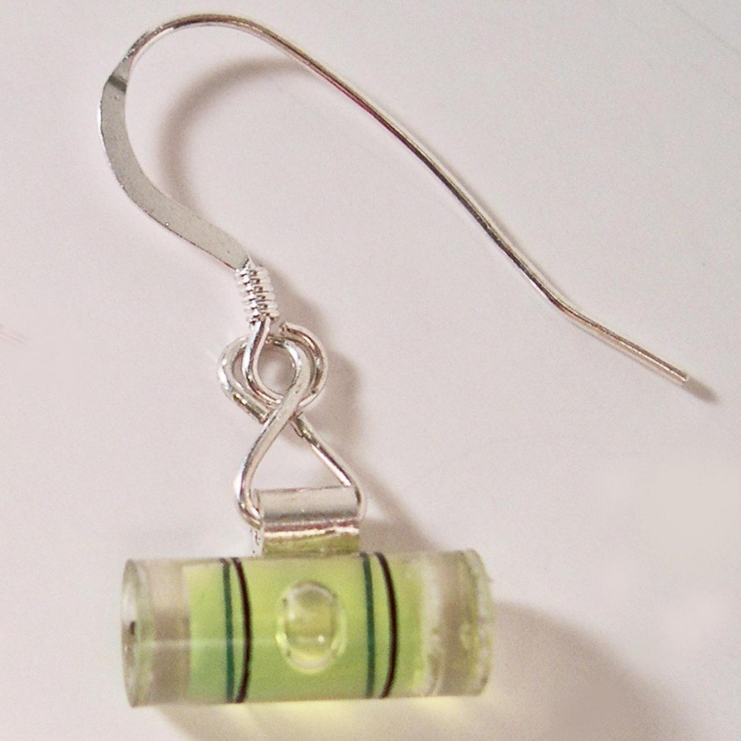 Level Earrings - Funny Prank level headed earrings