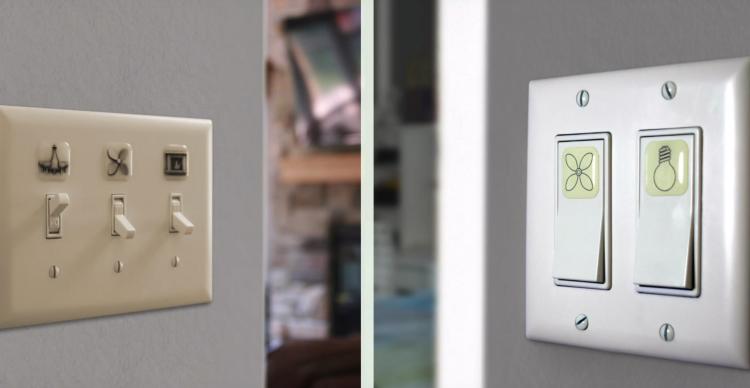 SwitchID Light Switch Cover Labels Help Identify What Switch Is For What - Light switch plate location icon stickers