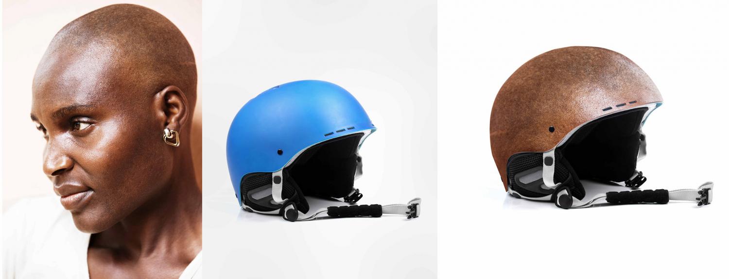 Motorcycle Helmets That Are Modeled After Actual Human Heads - Creepy Bald Human Head Bike Helmets