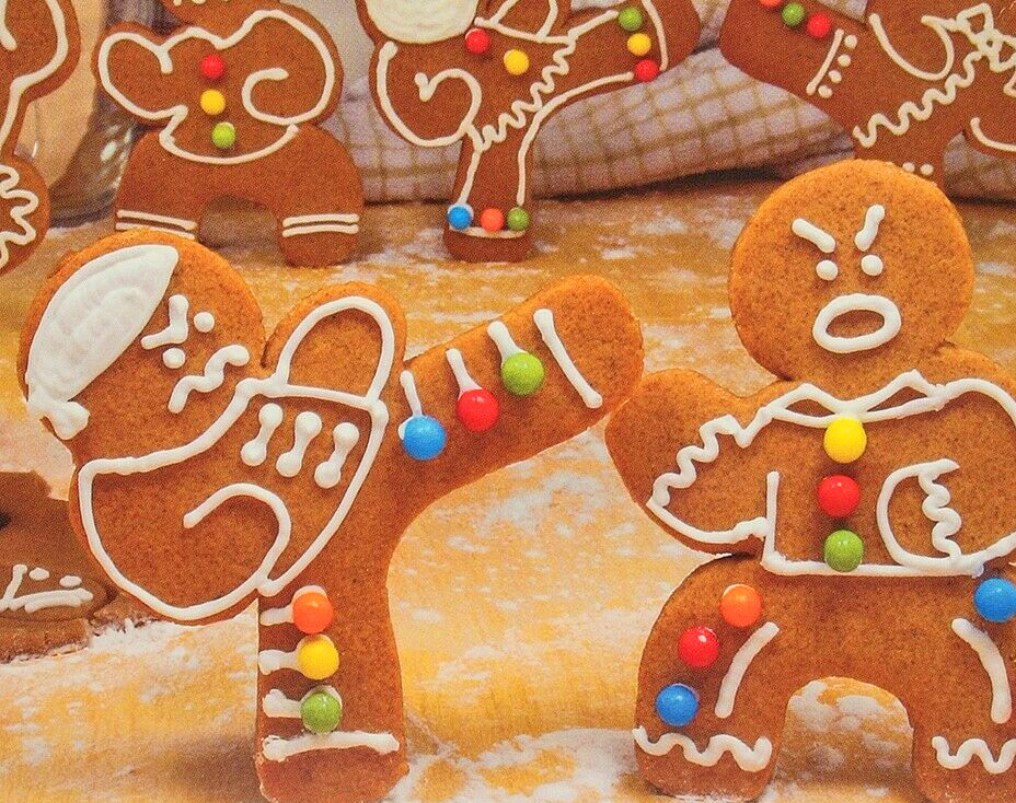 Ninjabread Cookie Cutters - Fighting Ninjas Funny Gingerbread Cookie Cutter Kit