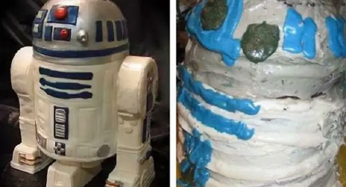 R2D2 cake baking fail - Best pinterest baking fails