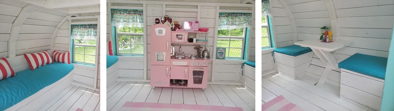 Kids Camper Playhouse - DIY Children's retro camper outdoor playhouse