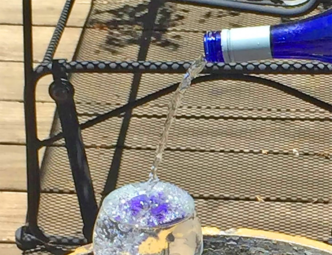 Wine Bottle Fountain - DIY Backyard wine bottler and wine cup water fountain