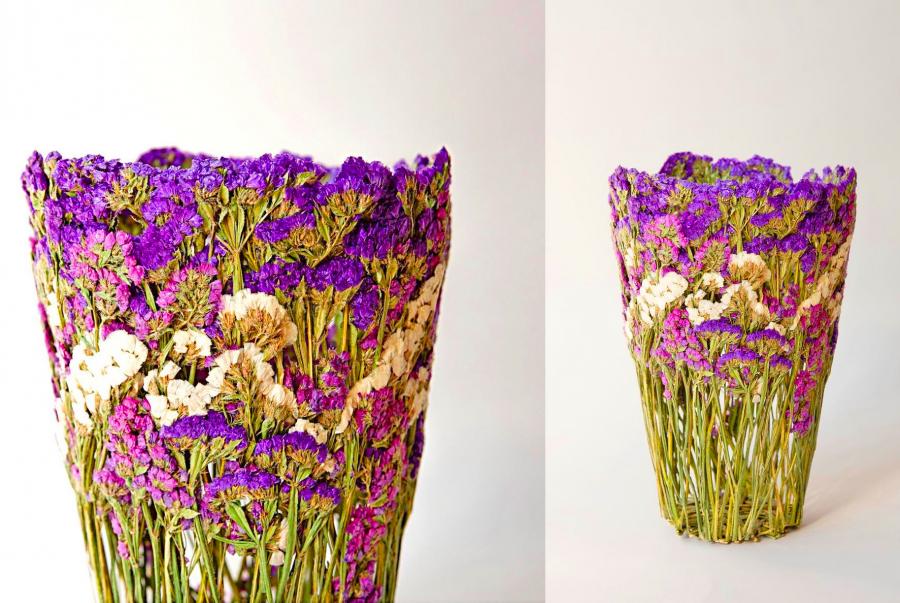 Unique Flower Vases Made From Dried Flowers By Shannon Clegg