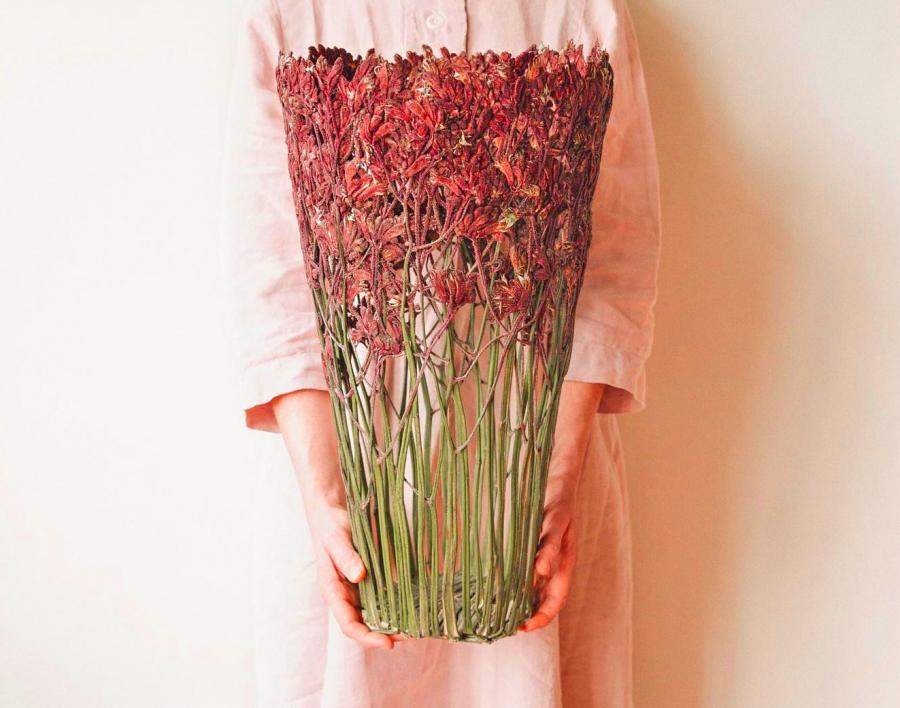 Unique Flower Vases Made From Dried Flowers By Shannon Clegg