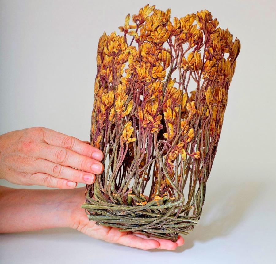 Unique Flower Vases Made From Dried Flowers By Shannon Clegg
