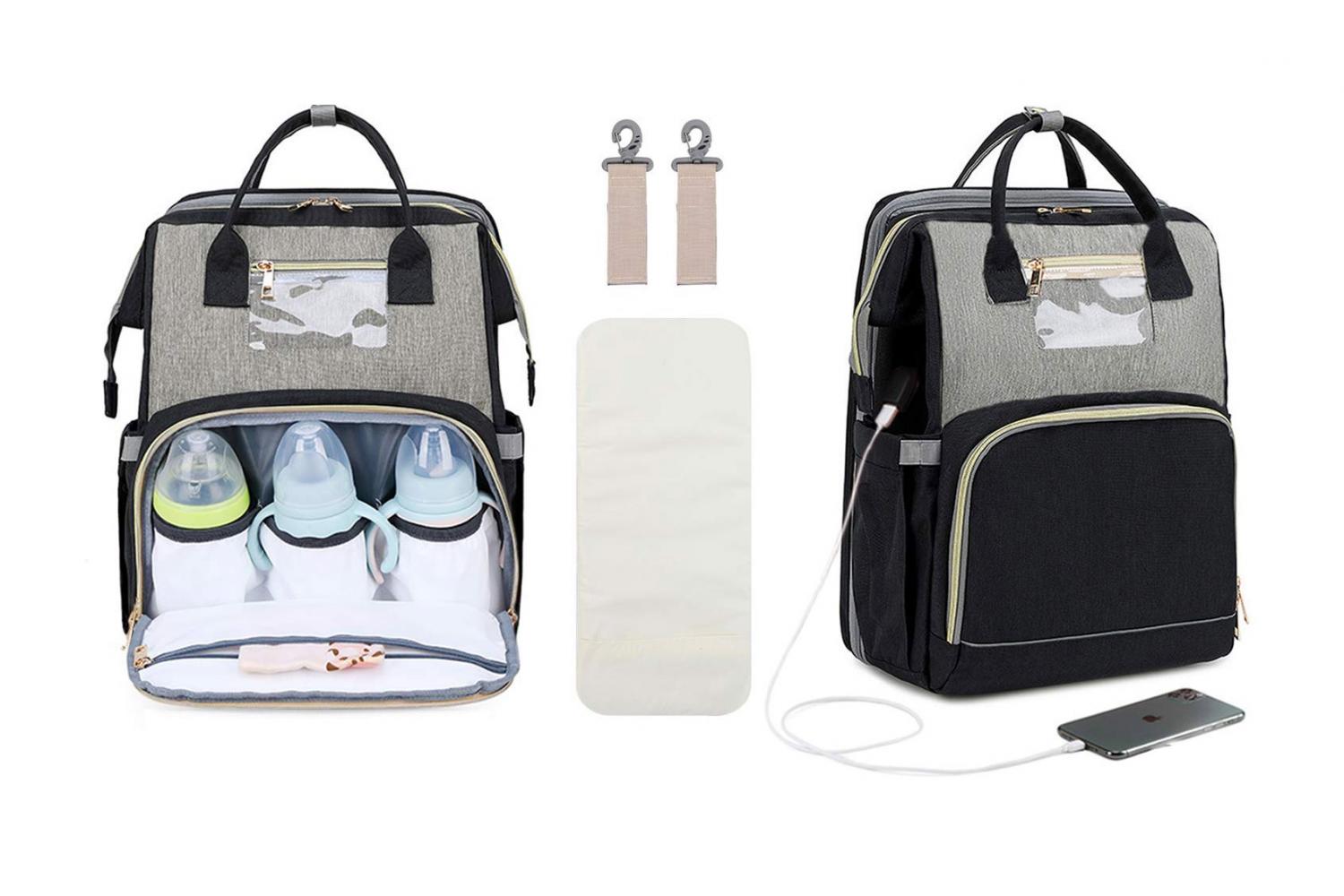 3-in-1 Diaper Bag With Built-in Changing Station/Bassinet
