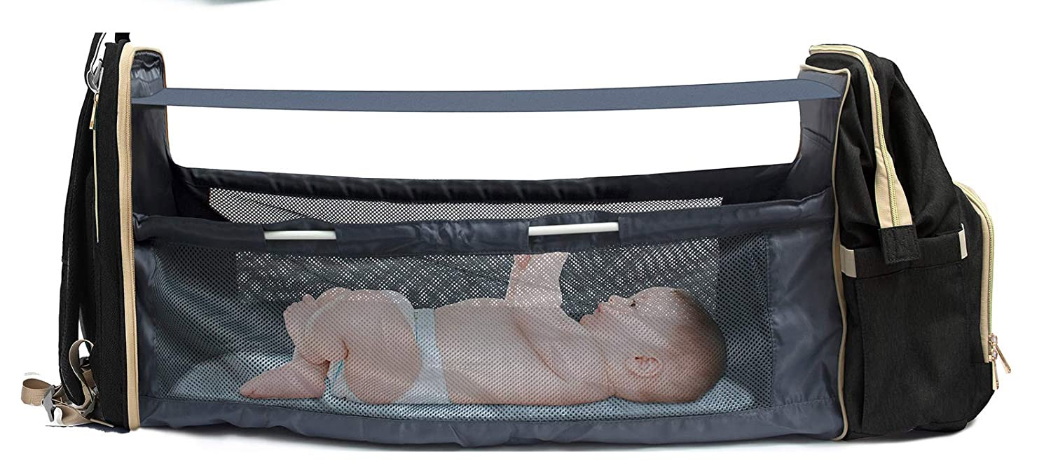 3-in-1 Diaper Bag With Built-in Changing Station/Bassinet