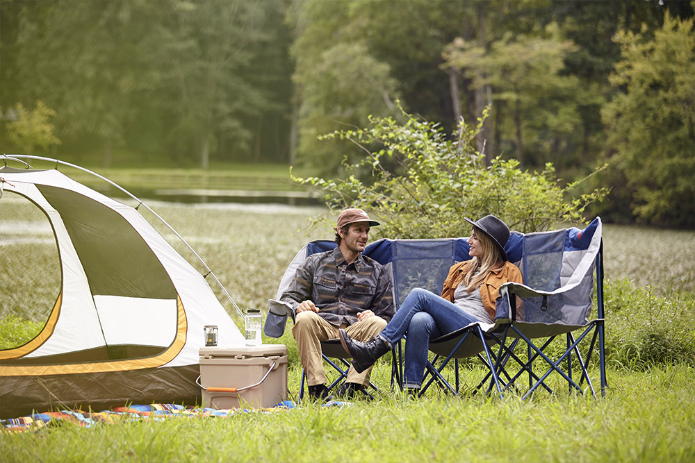 3-person Camping Chair - Folding outdoor camping couch - folding camping sofa