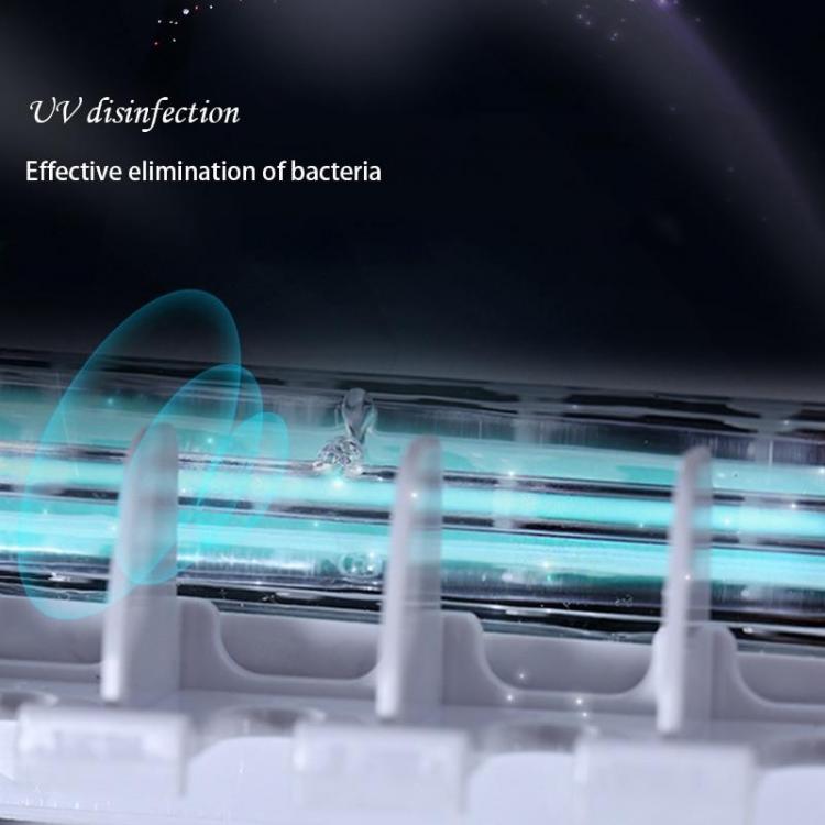 Antibacterial Toothbrush Holder Sterilizes Up To 5 Toothbrushes - Mirror mounted toothbrush sterilizer Doubles as a toothpaste dispenser