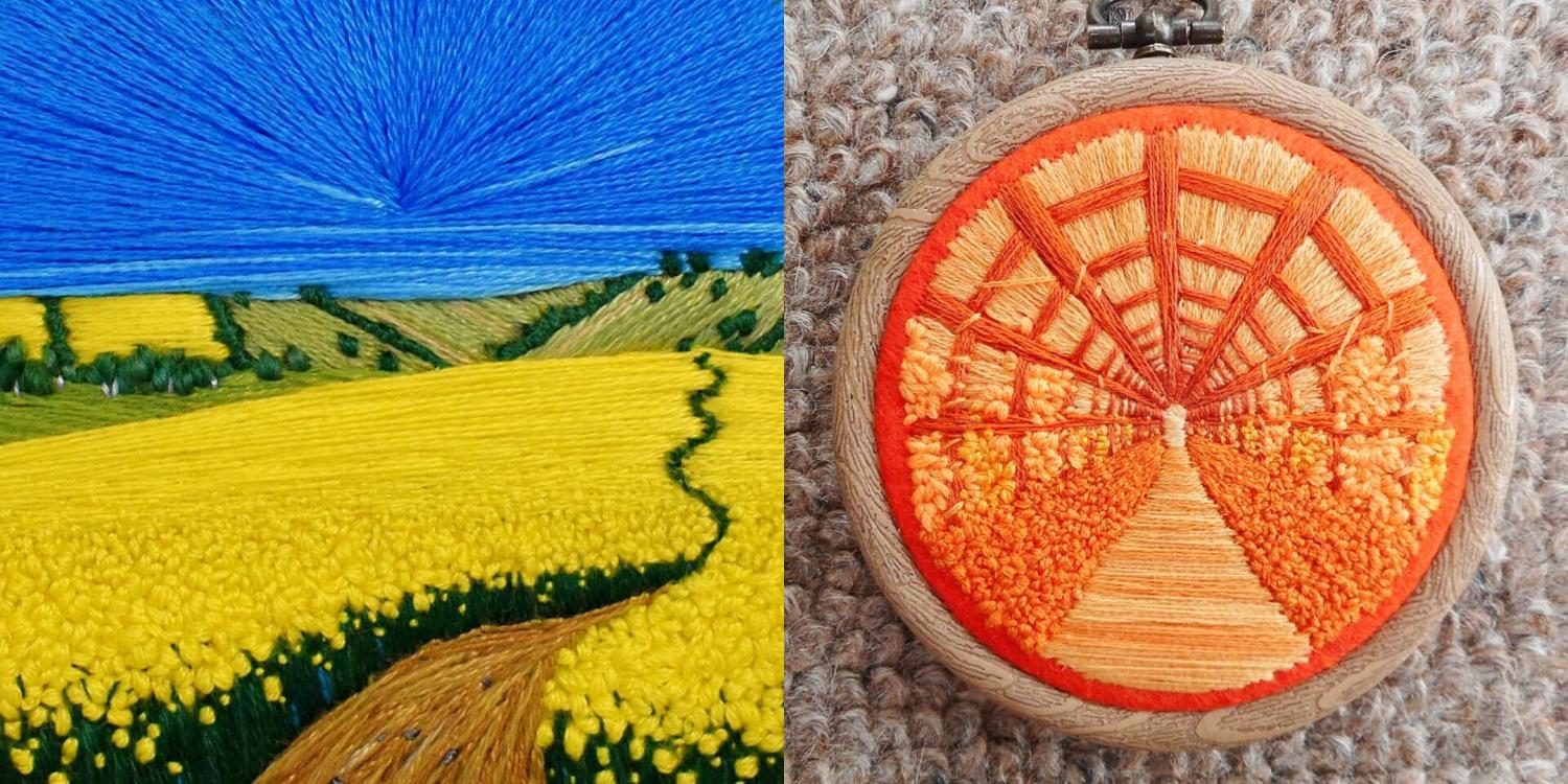 Incredible Mini Embroidery Pieces That Look Like Landscape Paintings - Best embroidery art painting