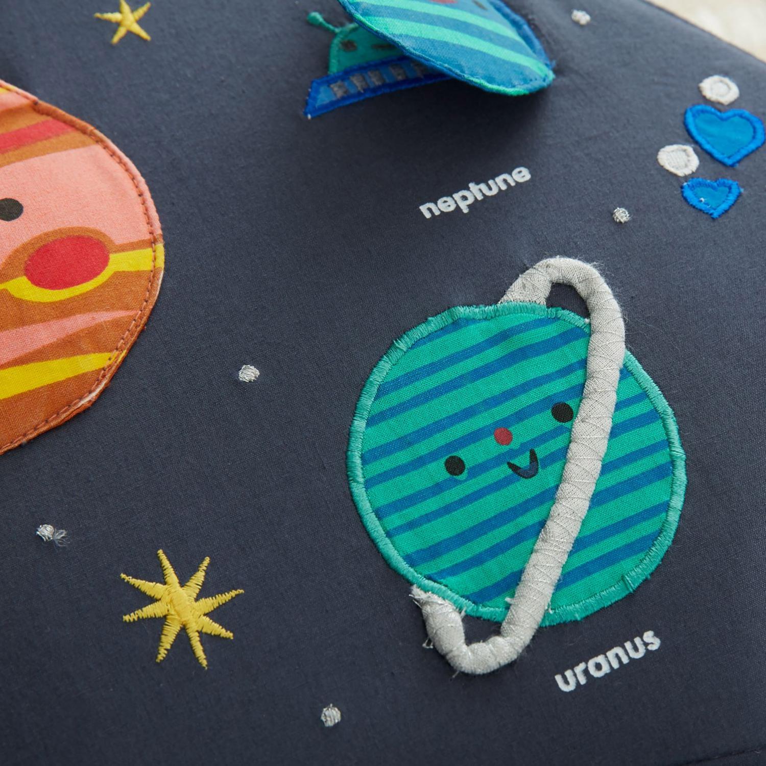 Cute Baby Activity Chair Helps Them Learn About Space And The Solar System - Deep Space Baby Activity Chair