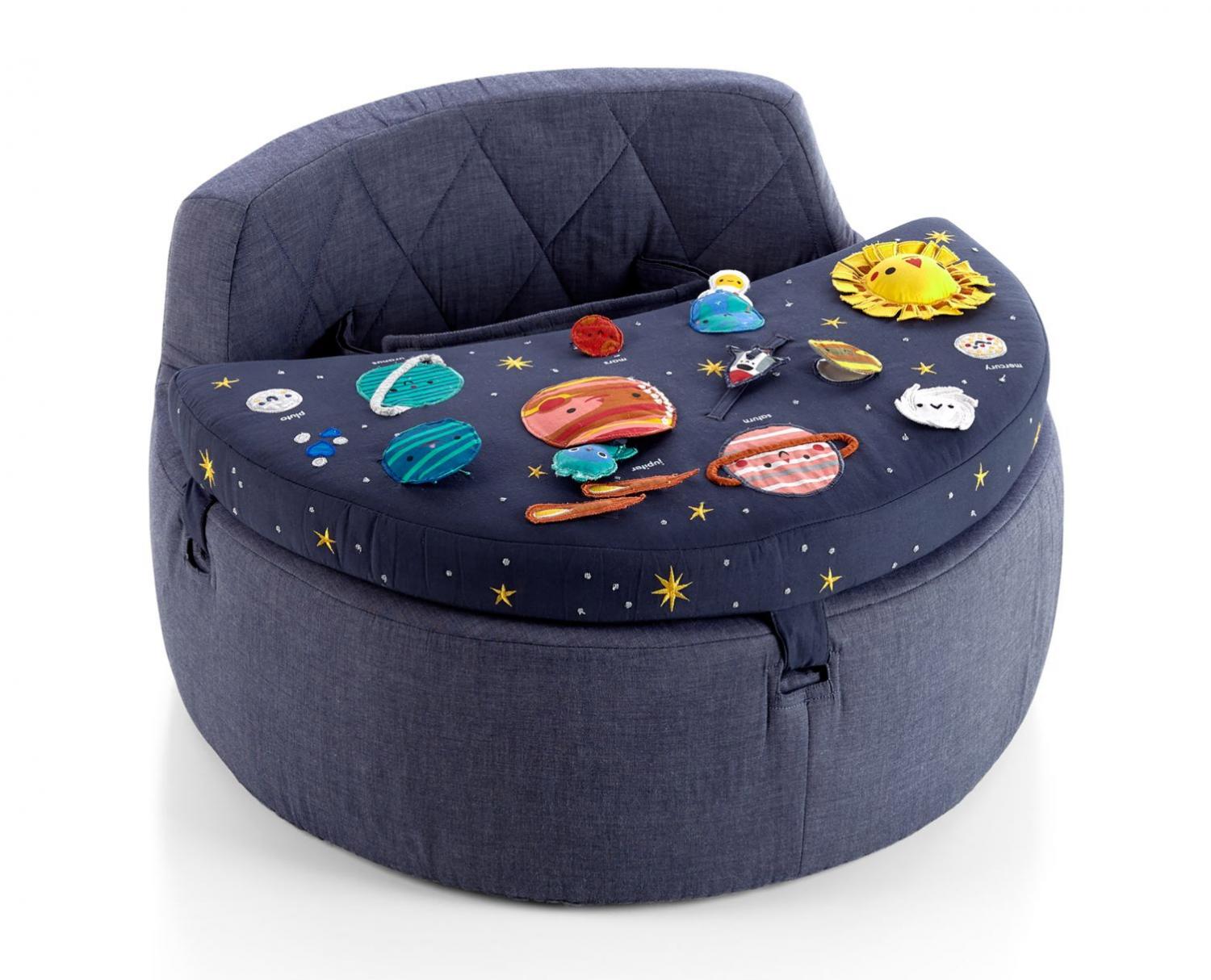 Cute Baby Activity Chair Helps Them Learn About Space And The Solar System - Deep Space Baby Activity Chair