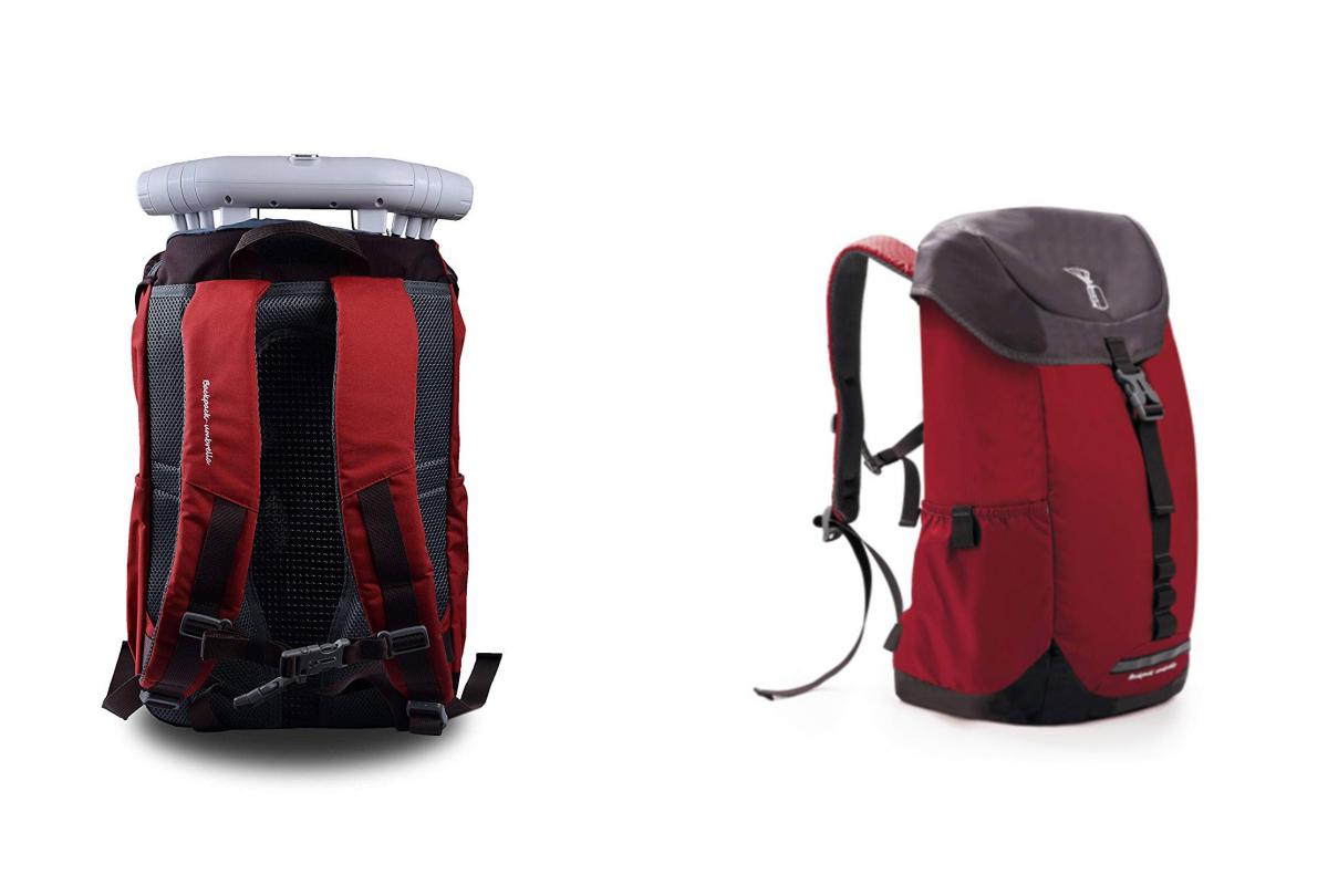 EZ Funshell Retractable Umbrella Backpack - Backpack with auto-deploying sun and rain umbrella