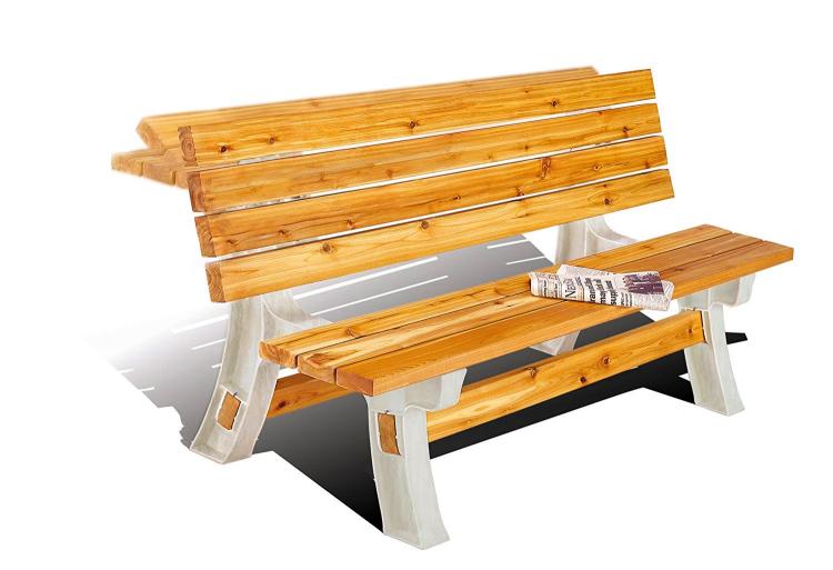 BenchTable: A Bench That Instantly Turns Into a Table - 2x4basics Flip Top Converting Bench Table