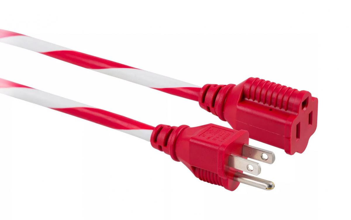 Candy Cane Extension Cord - Best Christmas Extension Cord For Christmas Trees