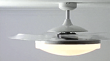 Hunter Fanaway - Retractable Blades Ceiling Fan - GIF