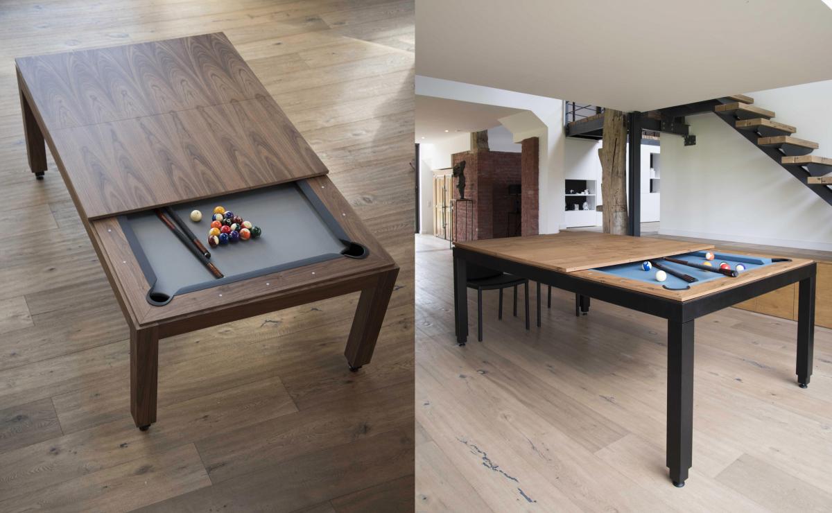 Fusion Pool Table - Multi-function dining table pool table - Incredible design unique billiard table