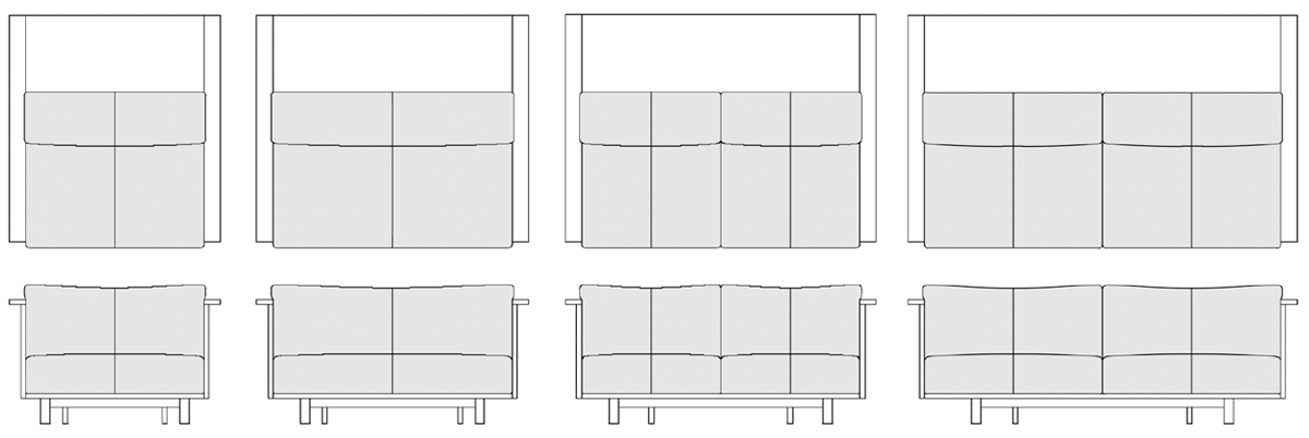 Counter Sofa is Part Couch, Part Table, Part Bookshelf