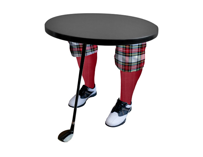 Creepy Golfing Legs Side Table - Gentleman Golfer's Side Table - Scotland Yard Golf Table