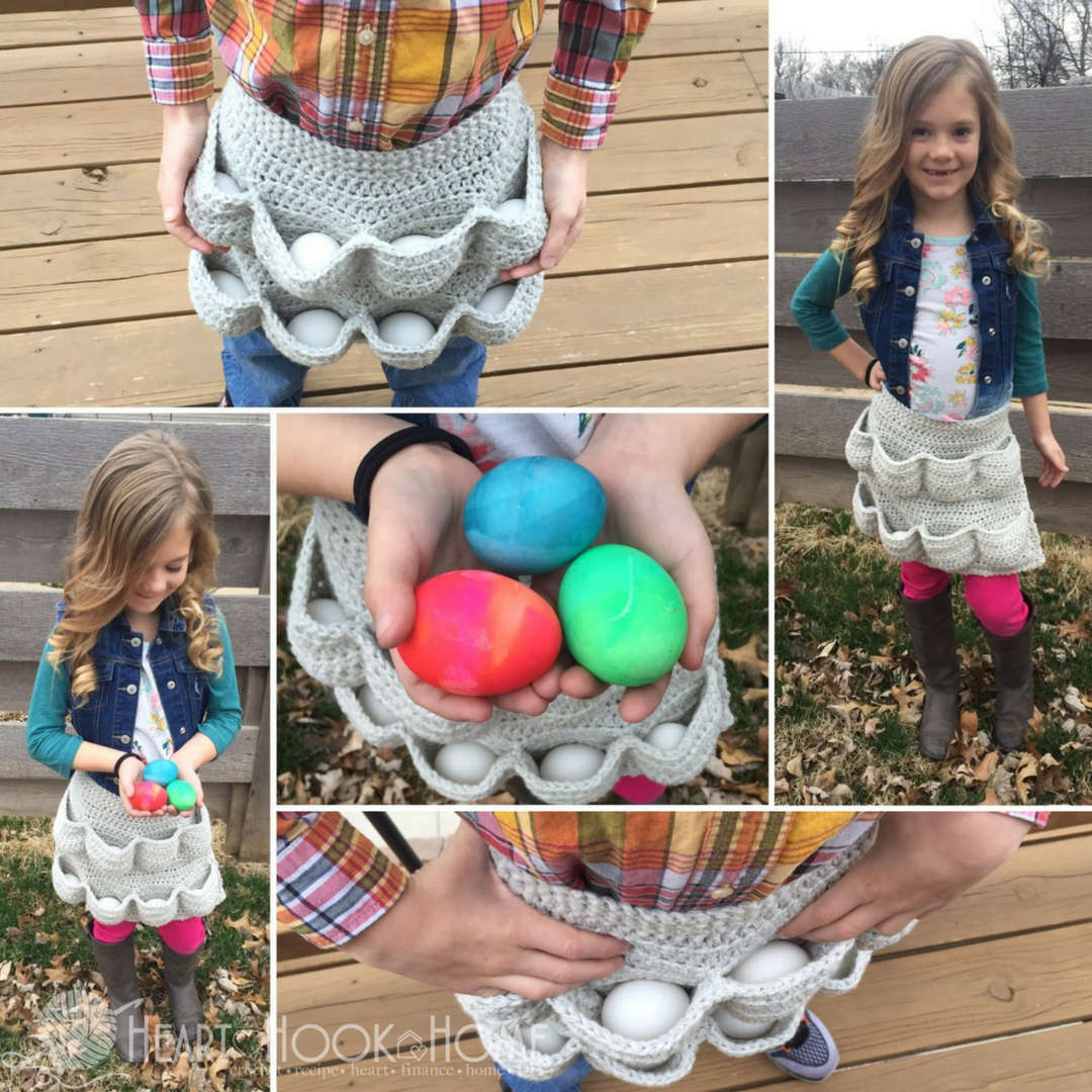 Crochet Egg Apron - Pattern to knit your own crochet egg apron