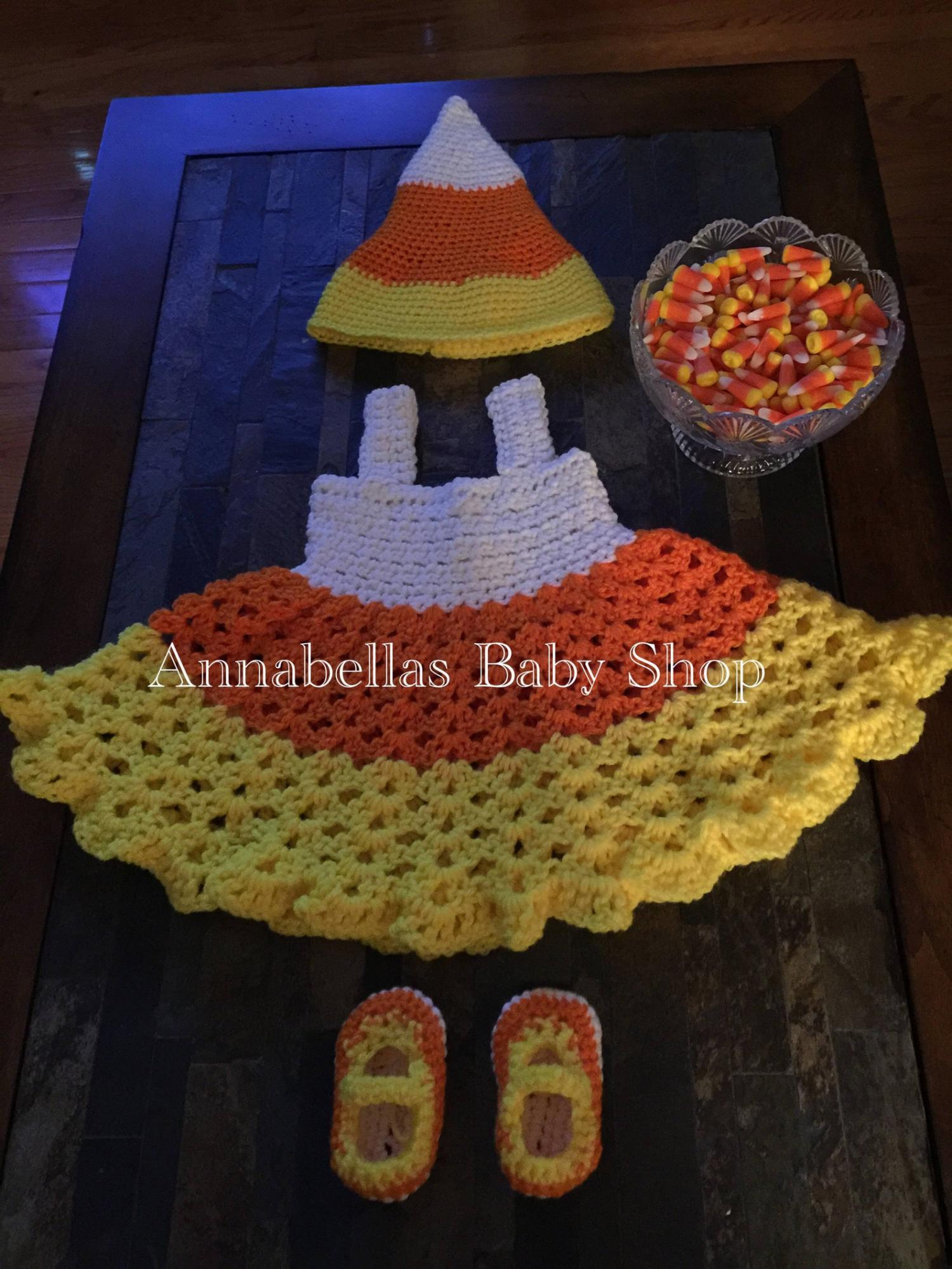 Crochet Candy Corn Baby Costume - Cutest baby Halloween Costume